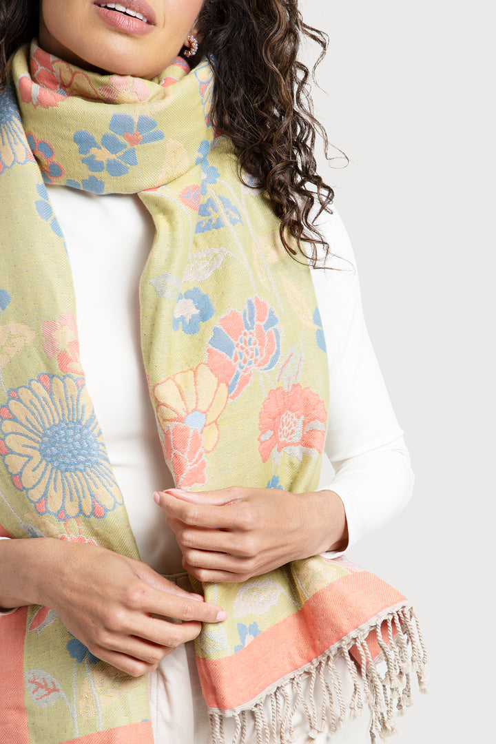 Fiore Pastel Reversible Scarf