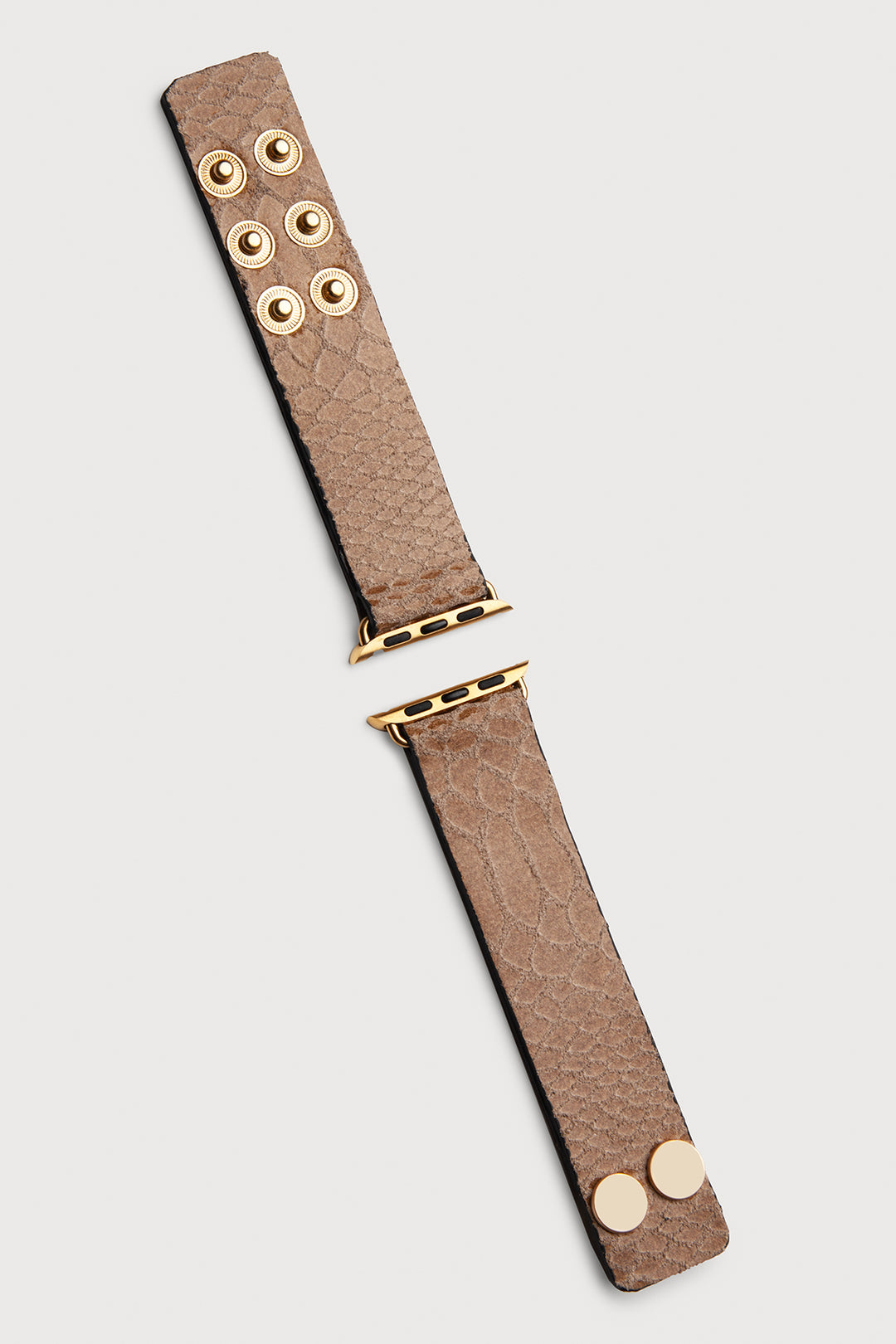 Snakeprint Embossed Leather Apple Watch Band Sienna