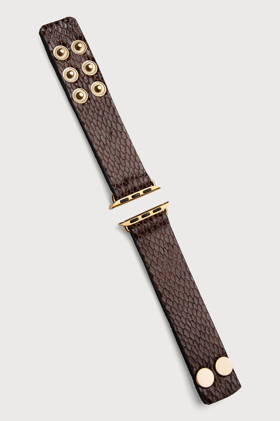 Fish Scale Leather Apple Watch Band Brown