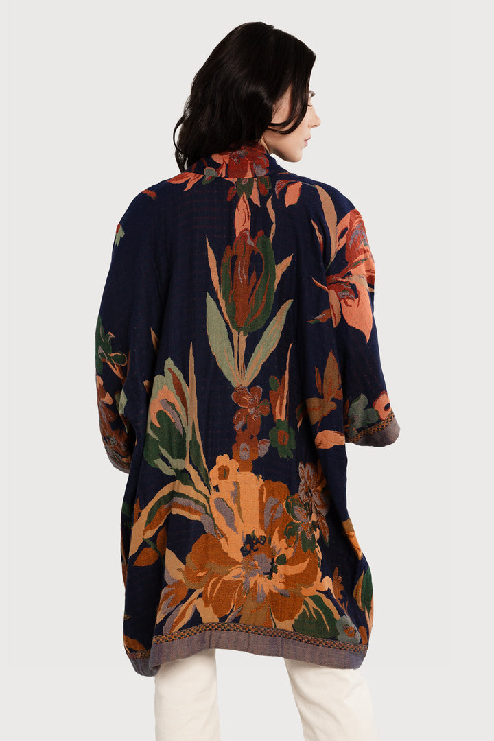 Floral Kimono Cotton Jacket for Fall