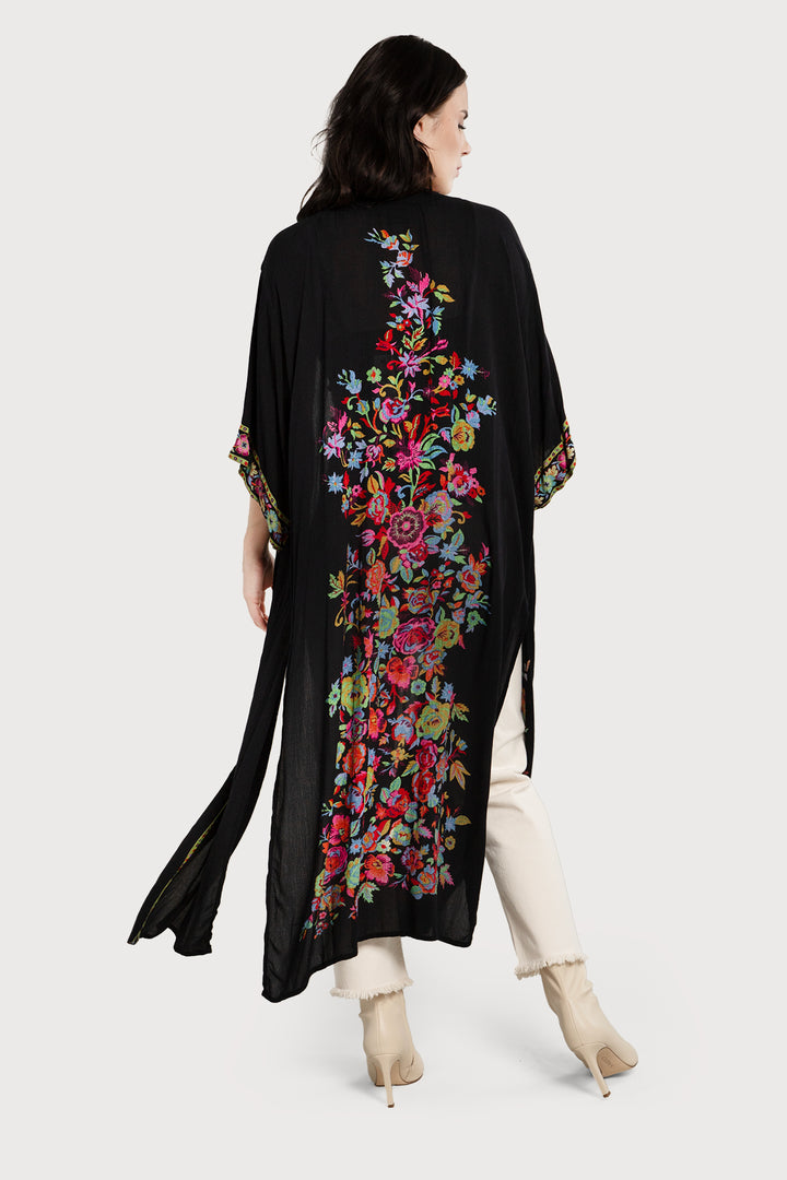 Long Floral Kimono Cover