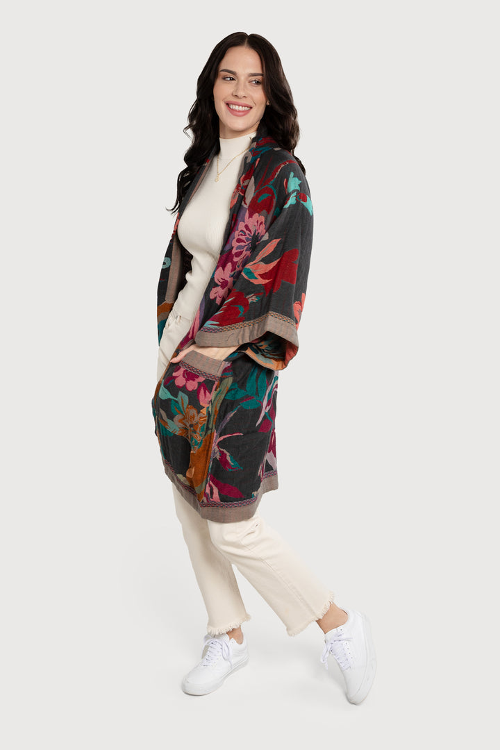 Floral Cotton Kimono Jacket