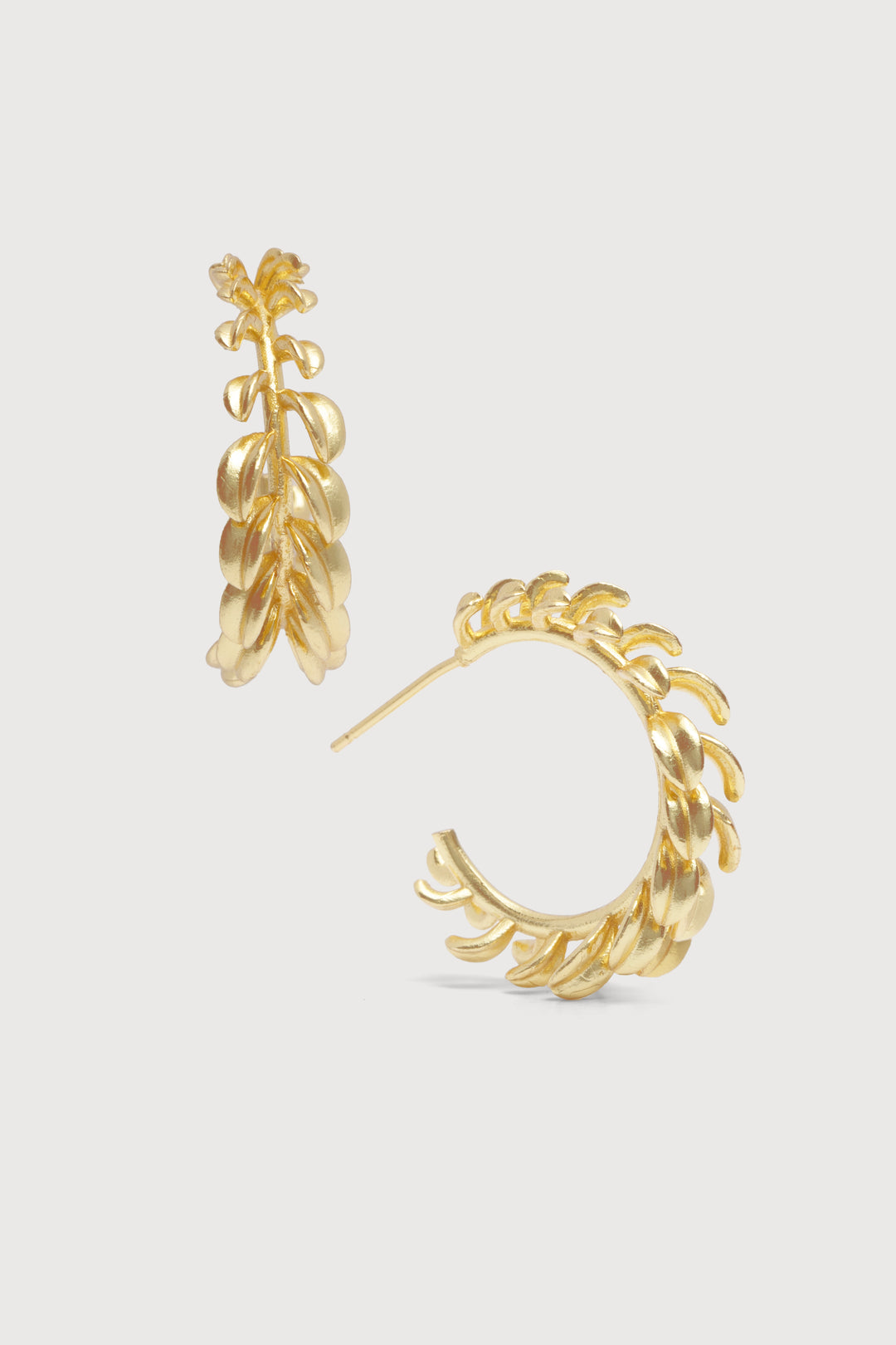 BOTANICAL HOOP EARRINGS