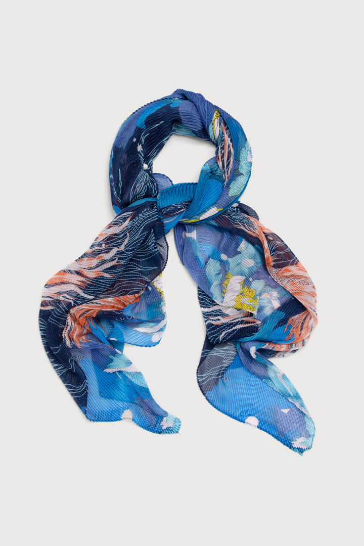 Koi Pond Pleated Scarf