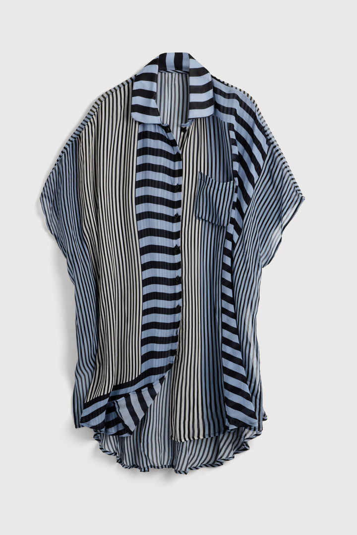 Flowy Striped Oversized Shirt