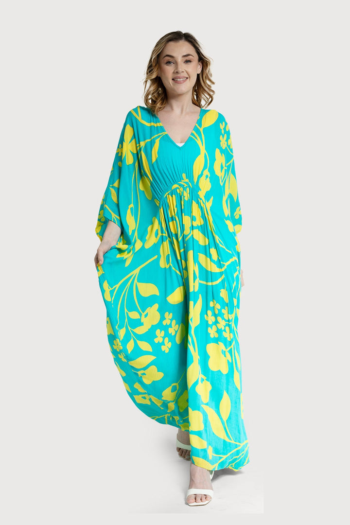 Bold Floral Kaftan Maxi