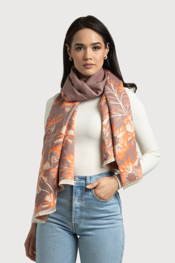 Reversible Floral Oversized Scarf