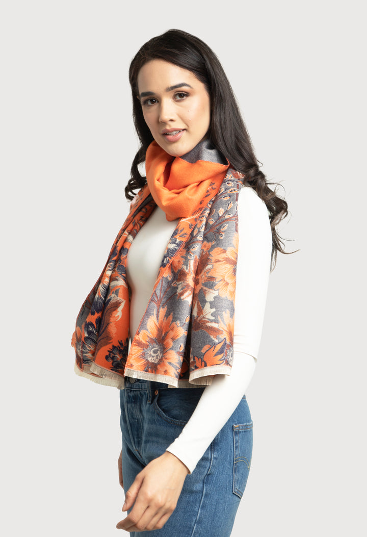 Reversible Floral Oversized Scarf