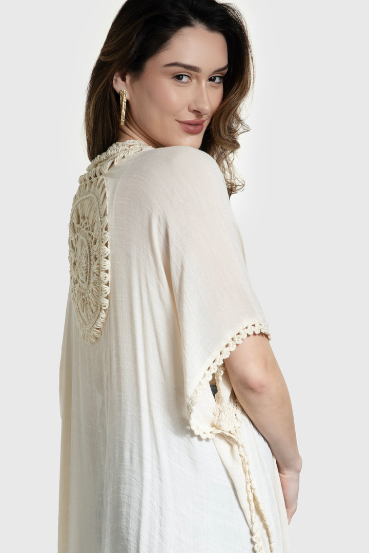 Costa Crochet Kimono Cover Up