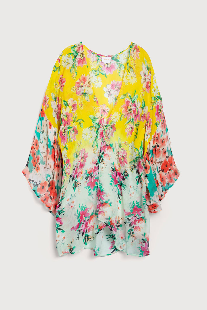 Mystical Garden Ruffle Sleeve Kimono