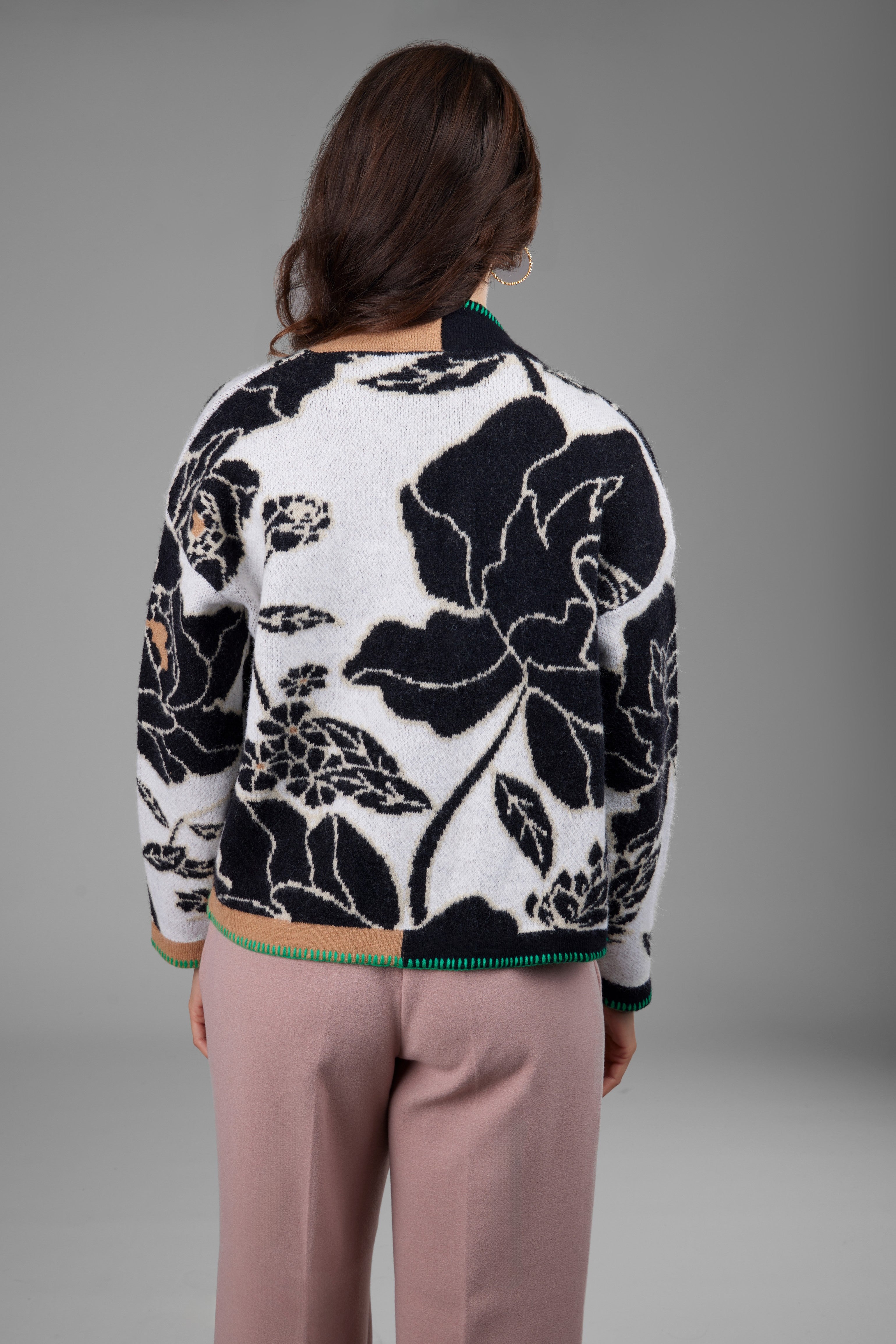 Abstract Floral Button Cardigan | SAACHI