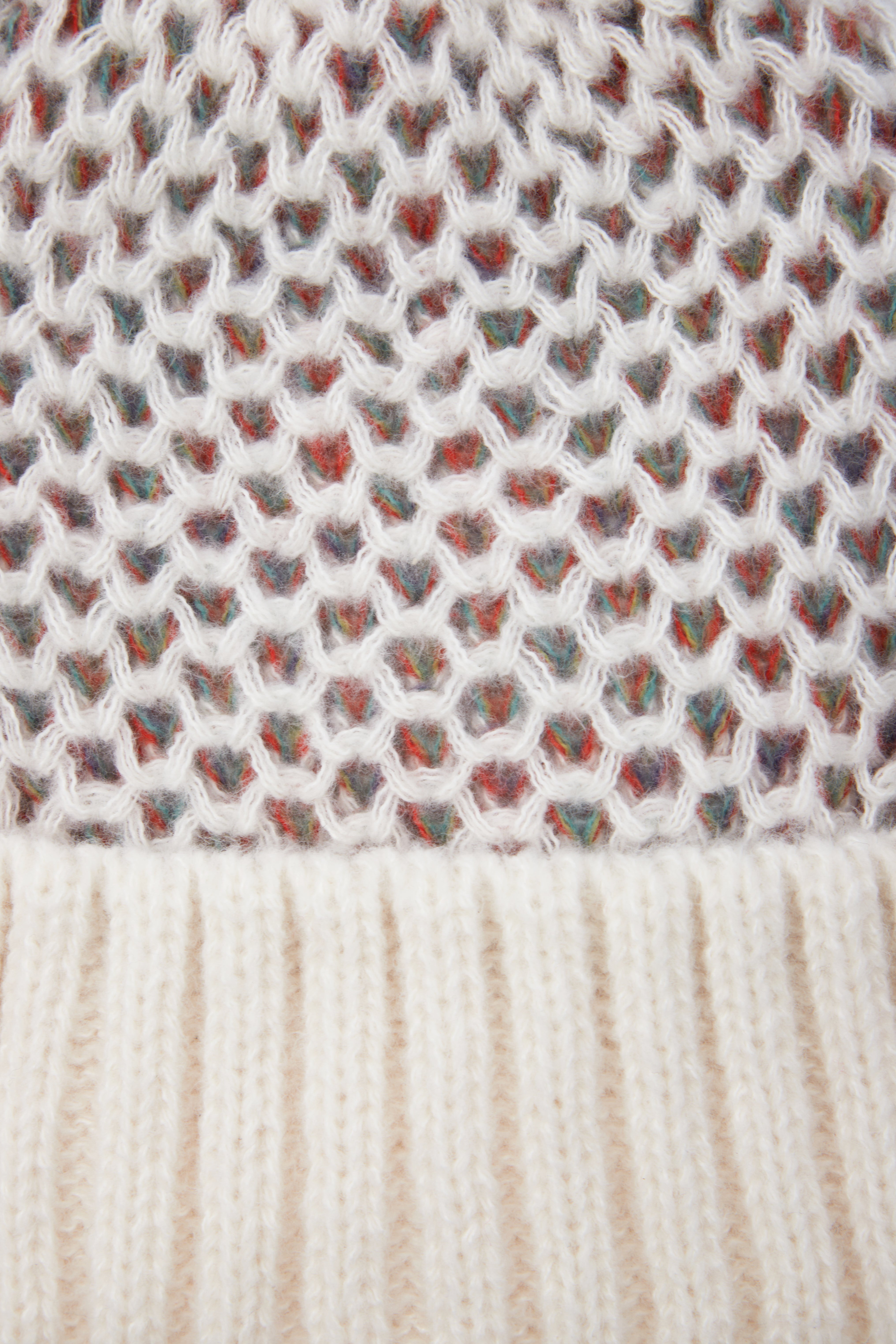 SAACHI MULTICOLORED KNIT BEANIE /ONE SIZE Scallop Trim Knit Beanie | SAACHI main image 2