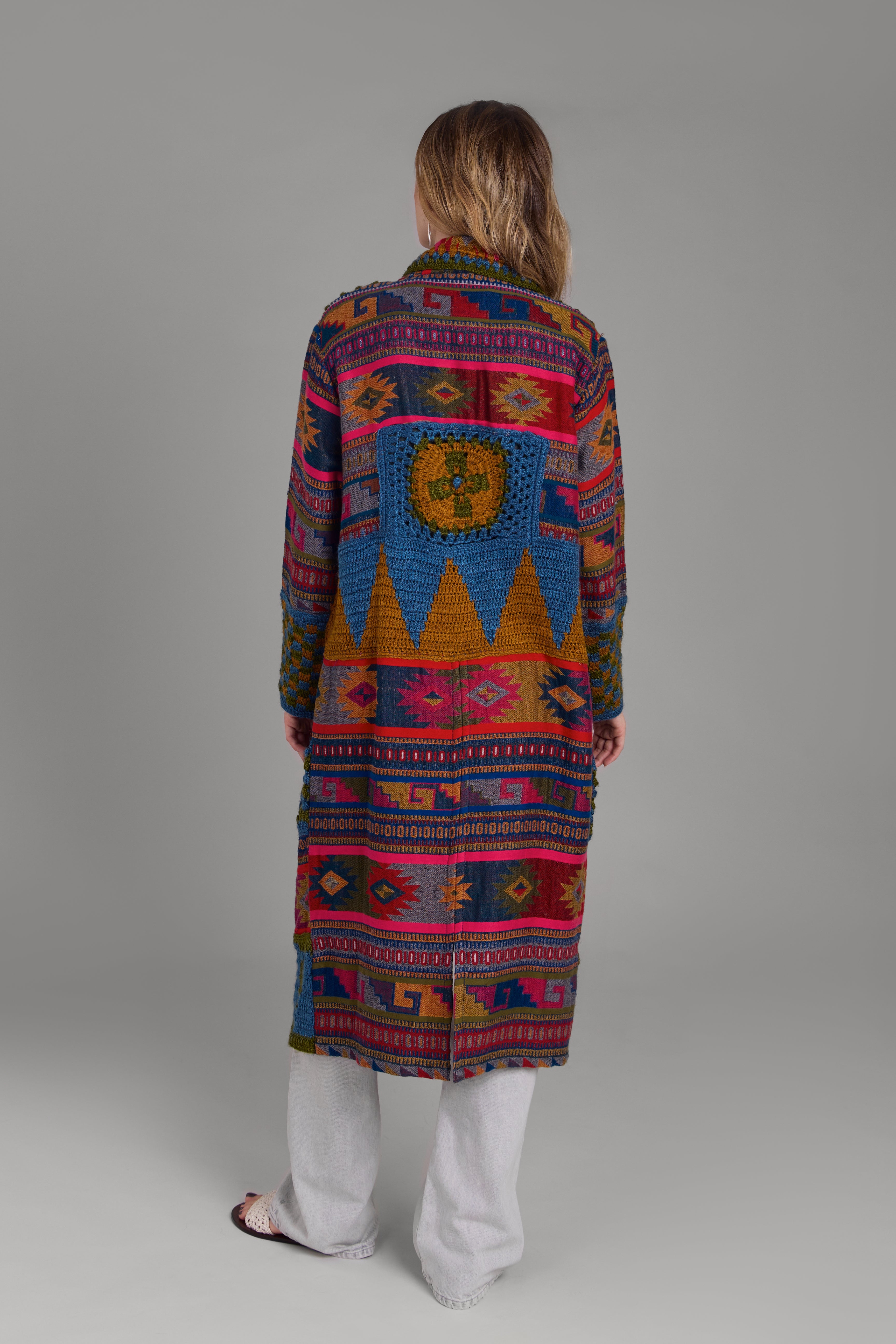 Crochet Woven Aztec Kimono – SAACHI