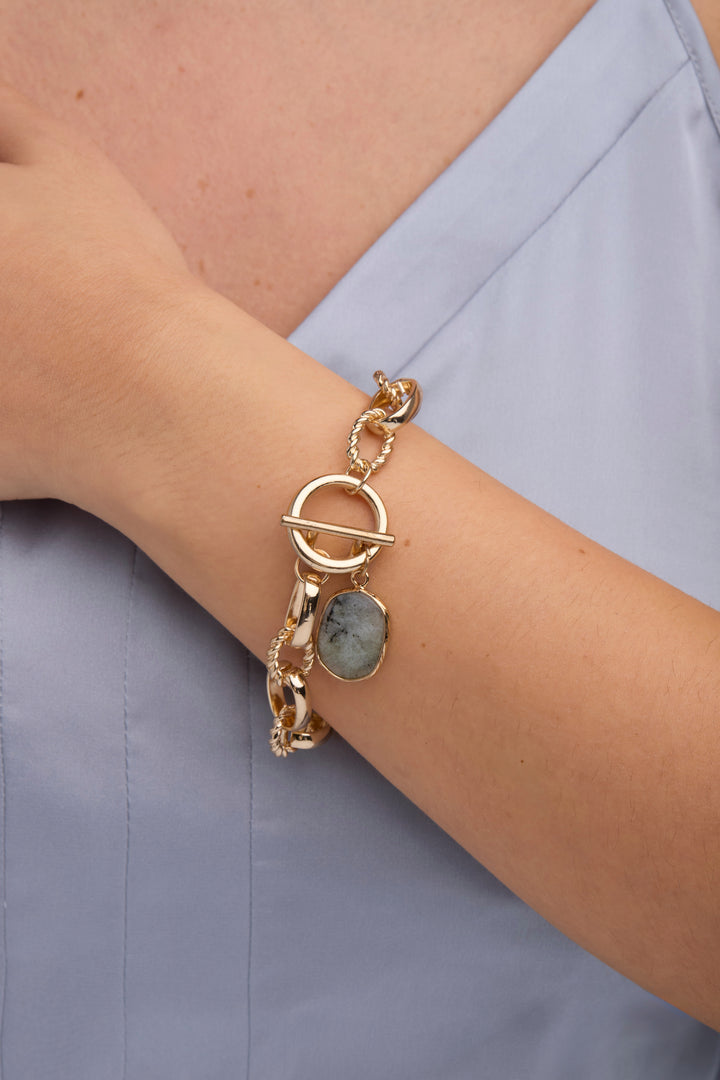 Chunky Chain Stone Bracelet