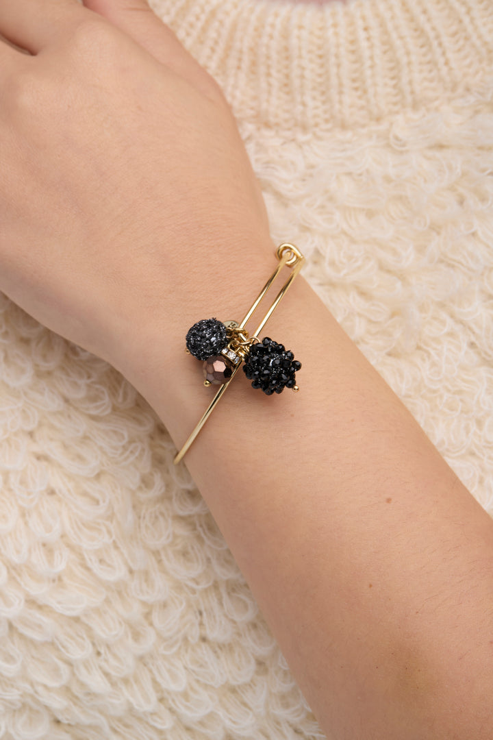 Adjustable Charm Bangle Bracelet