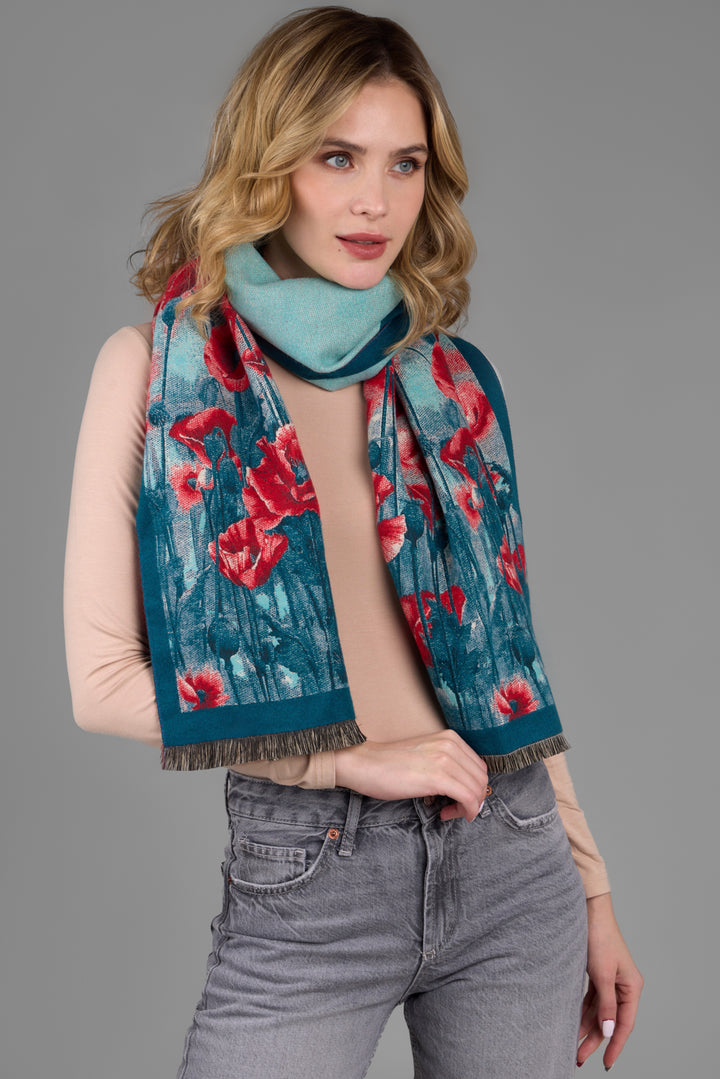 Poppy Bold Reversible Scarf