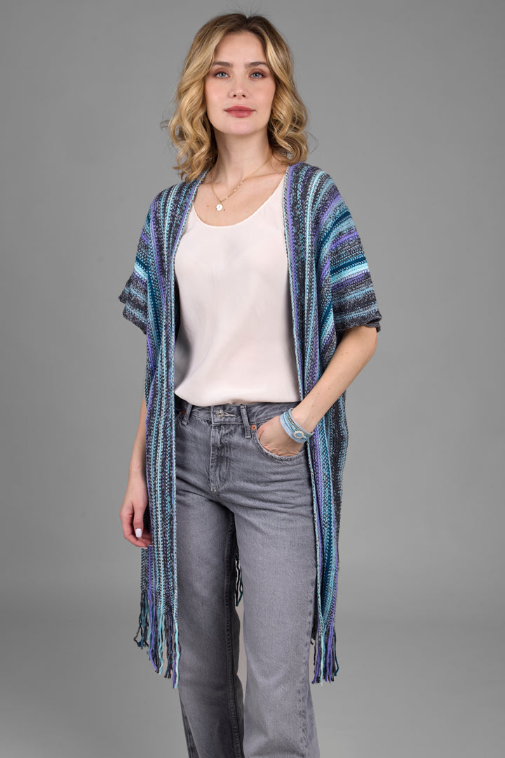 Serene Stripes Ruana