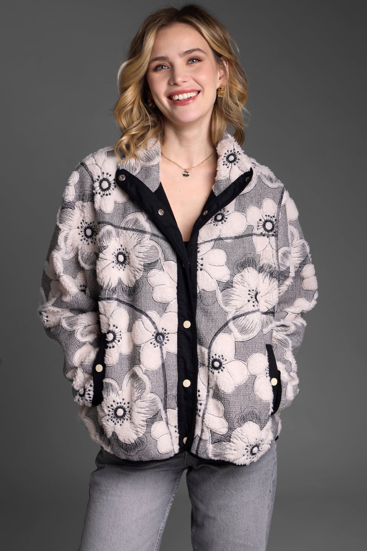 Floral Sherpa Jacket – SAACHI