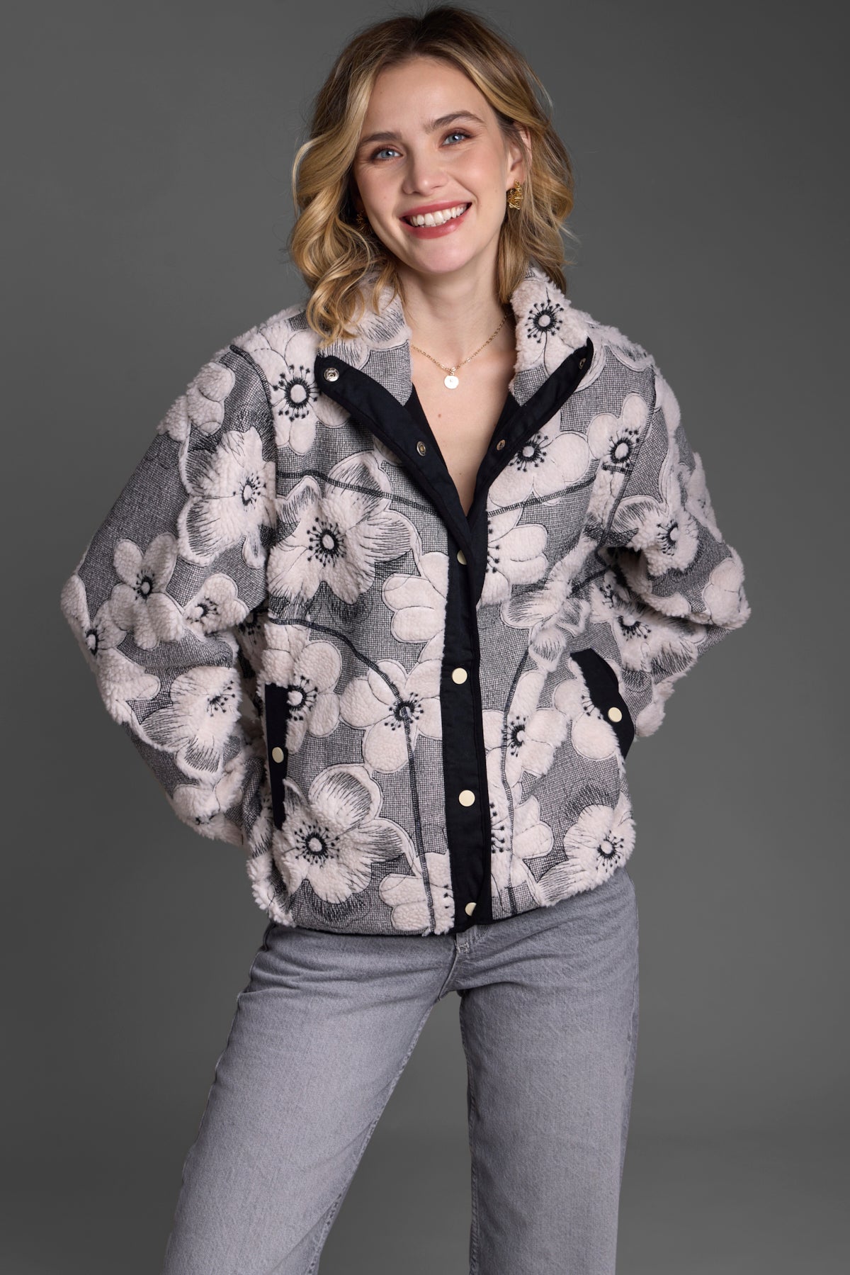 Floral Sherpa Jacket – SAACHI