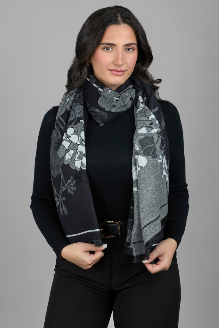 Reversible Floral Scarf For Winter