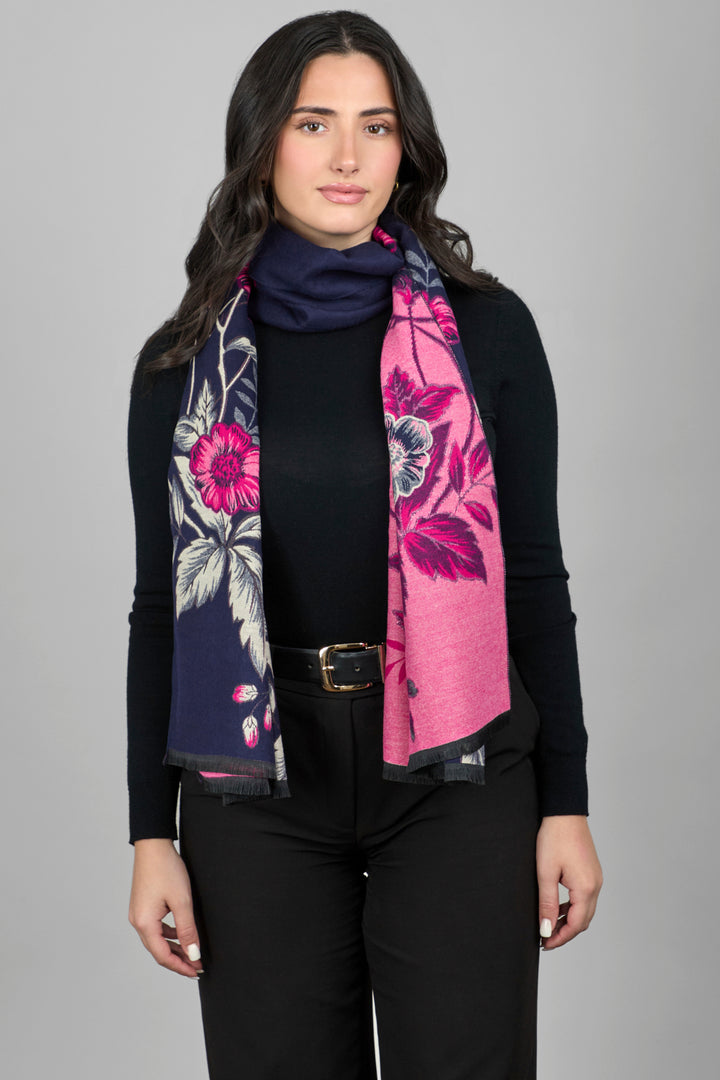 Floral Reversible Scarf For Fall