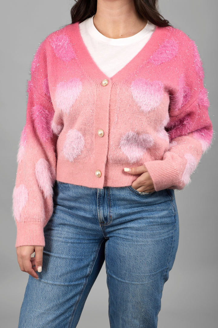 Soft Heart Ombre Cardigan