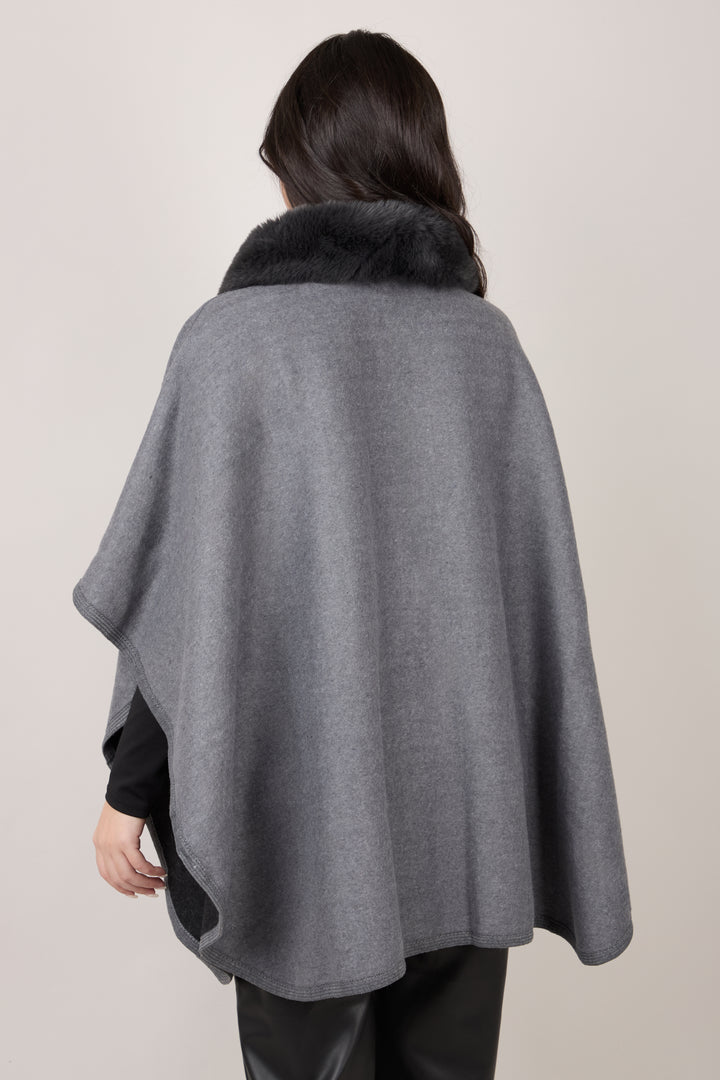 Faux Fur Pocket Kimono