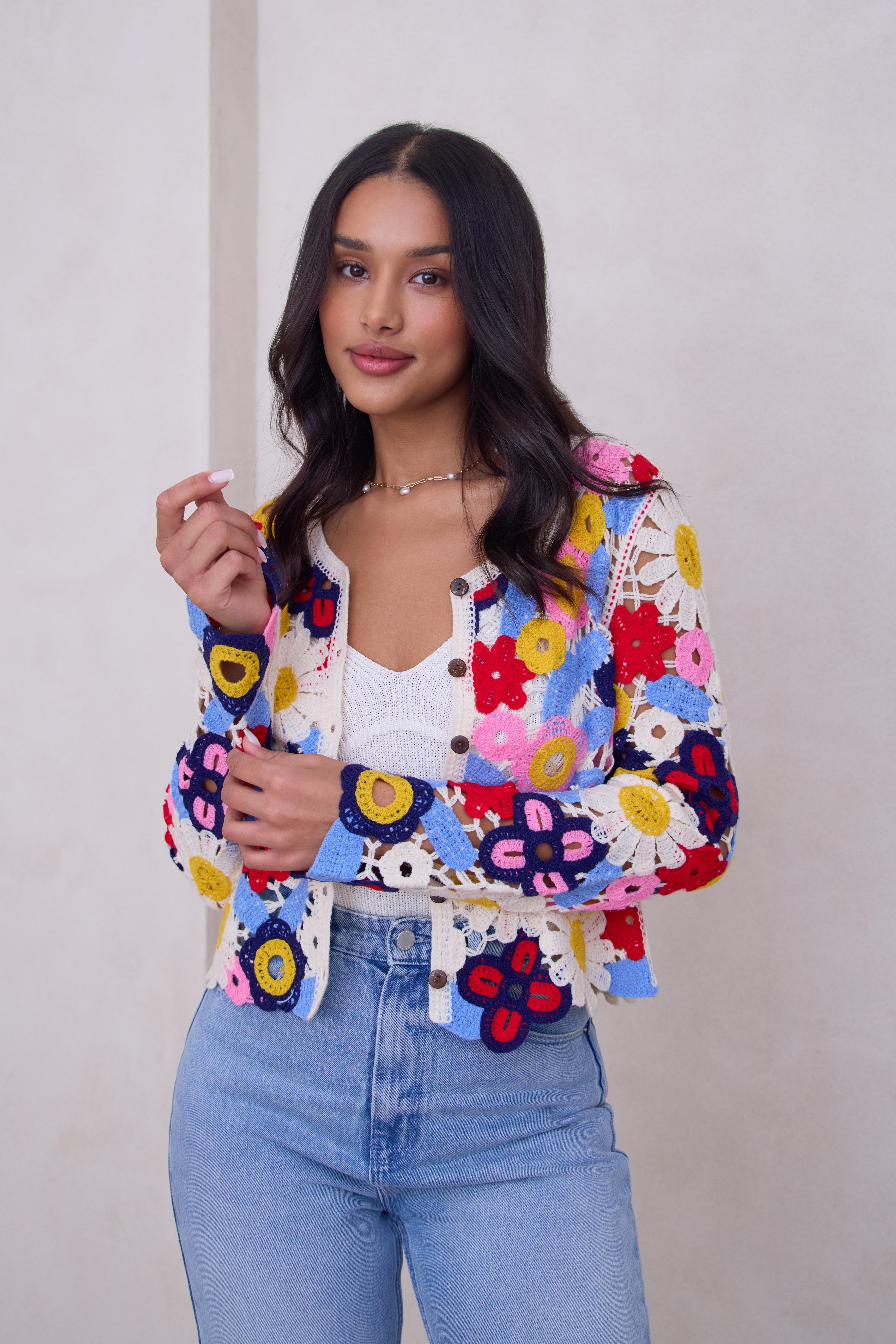 Flower Lace Crochet Jacket – SAACHI