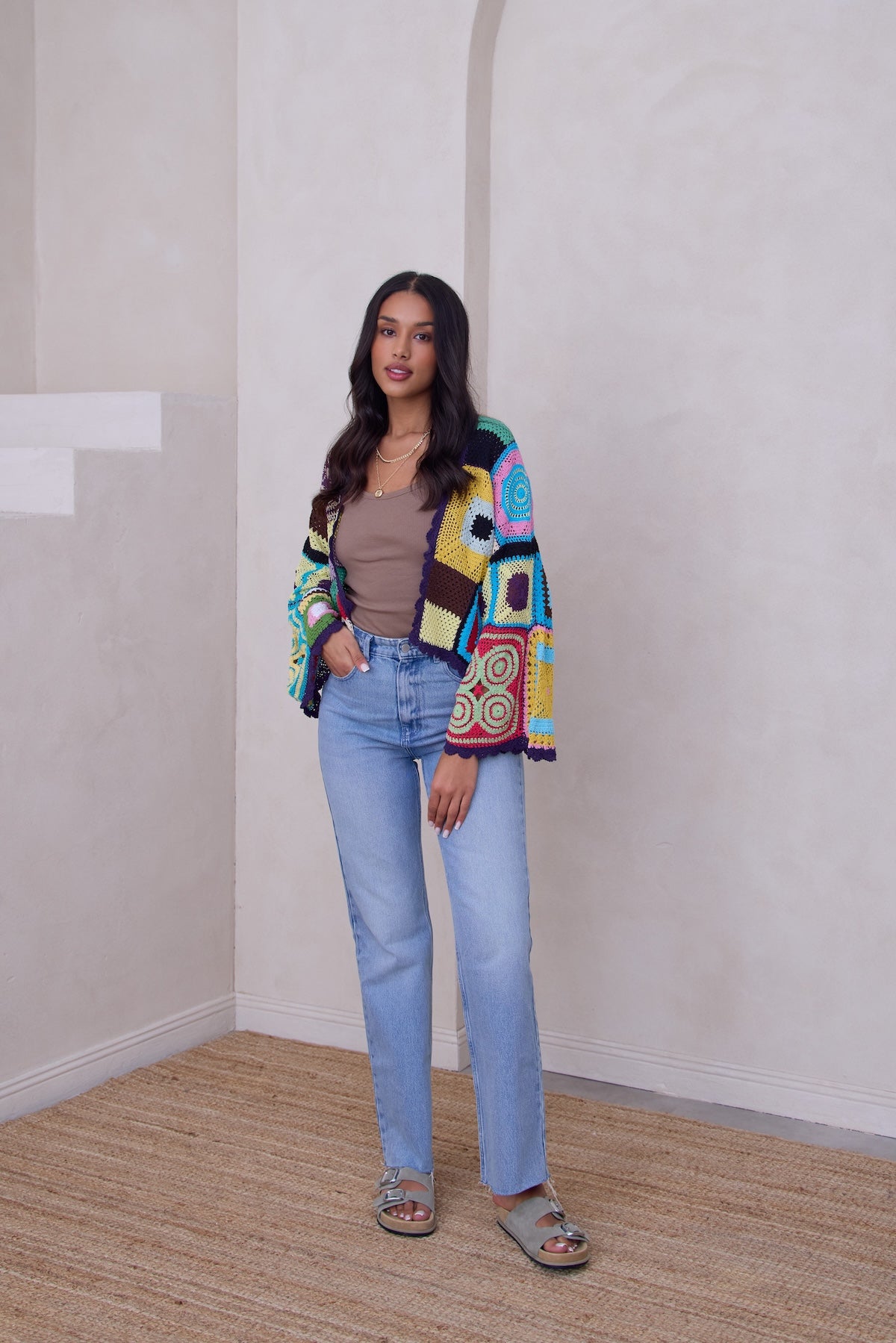Multicolored Crochet Cardigan Cotton Jacket – SAACHI