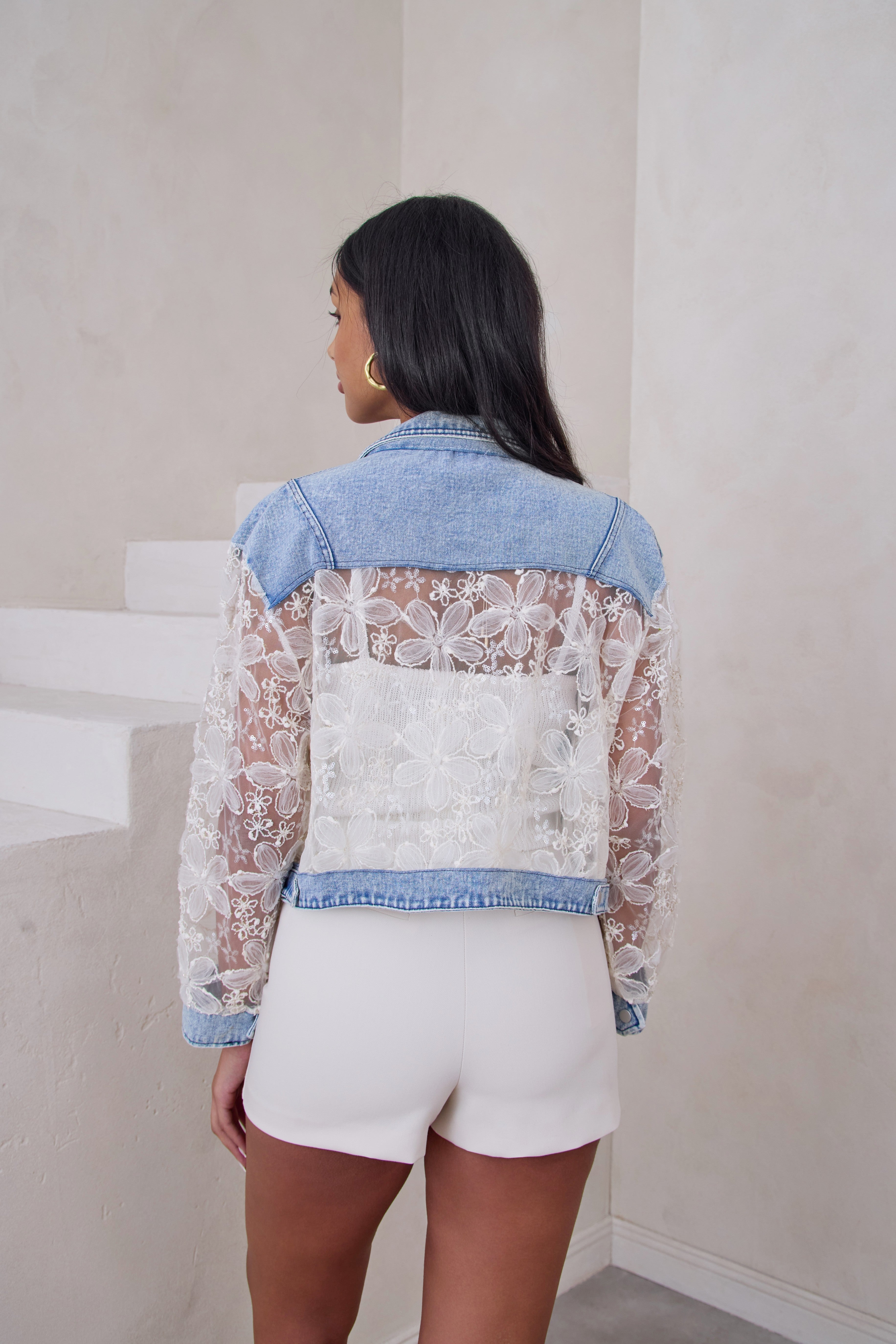 Denim Lace Jacket – SAACHI