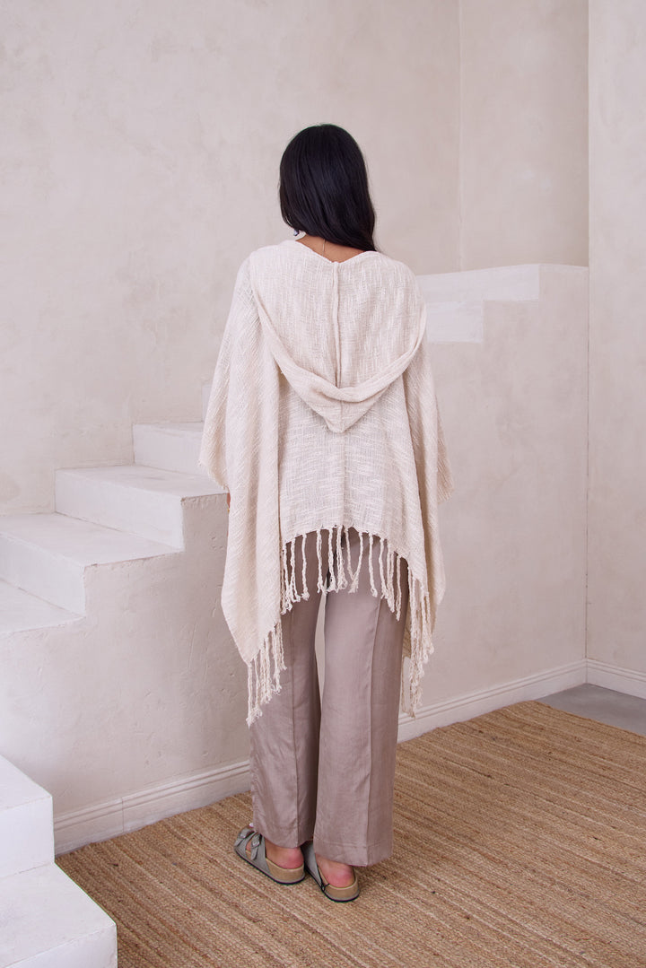 Cotton Fringed Kimono Cover Up