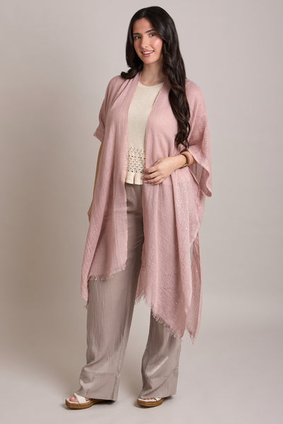 Fuzzy Chevron Pattern Ruana