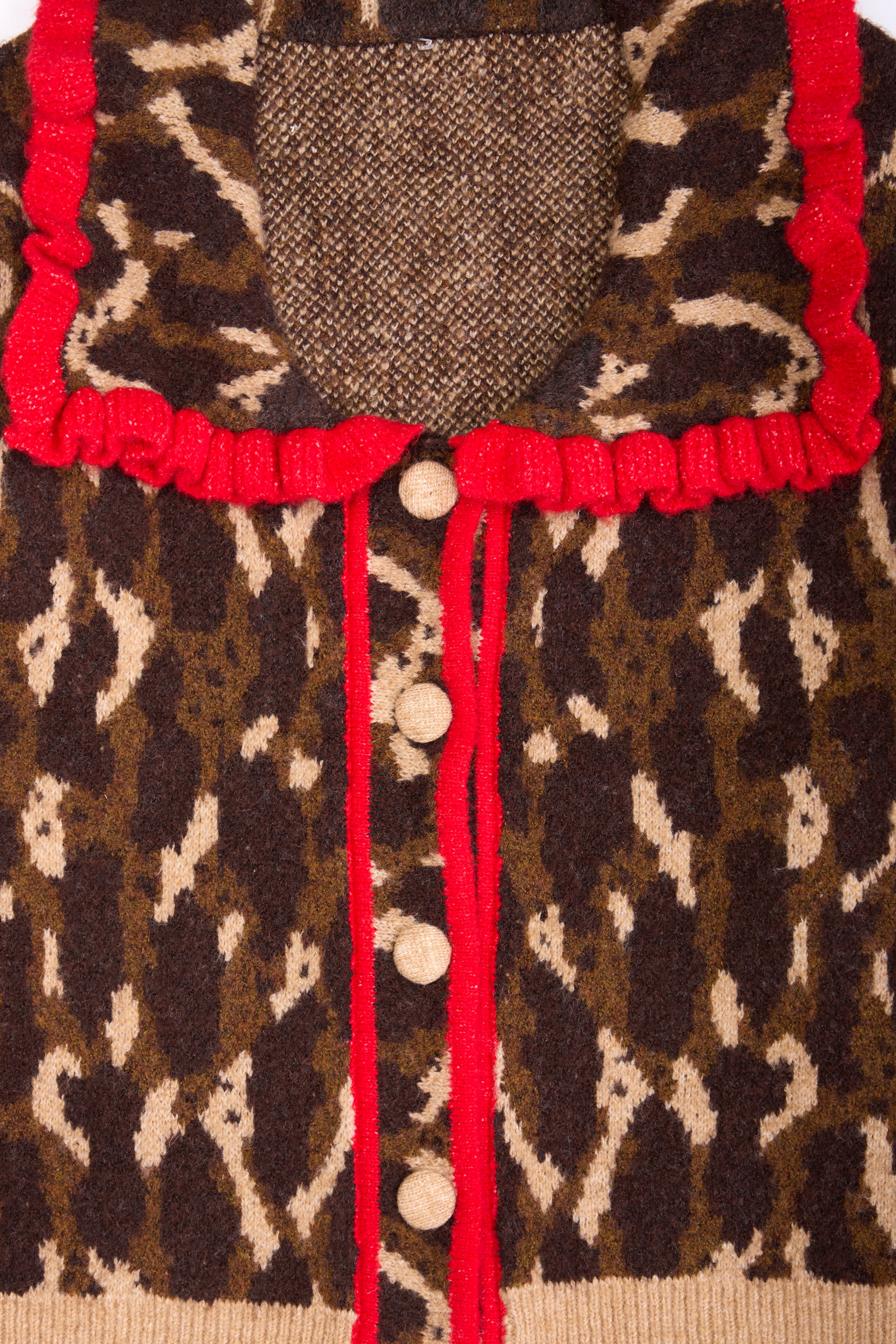 Leopard Collar Button Cardigan – SAACHI