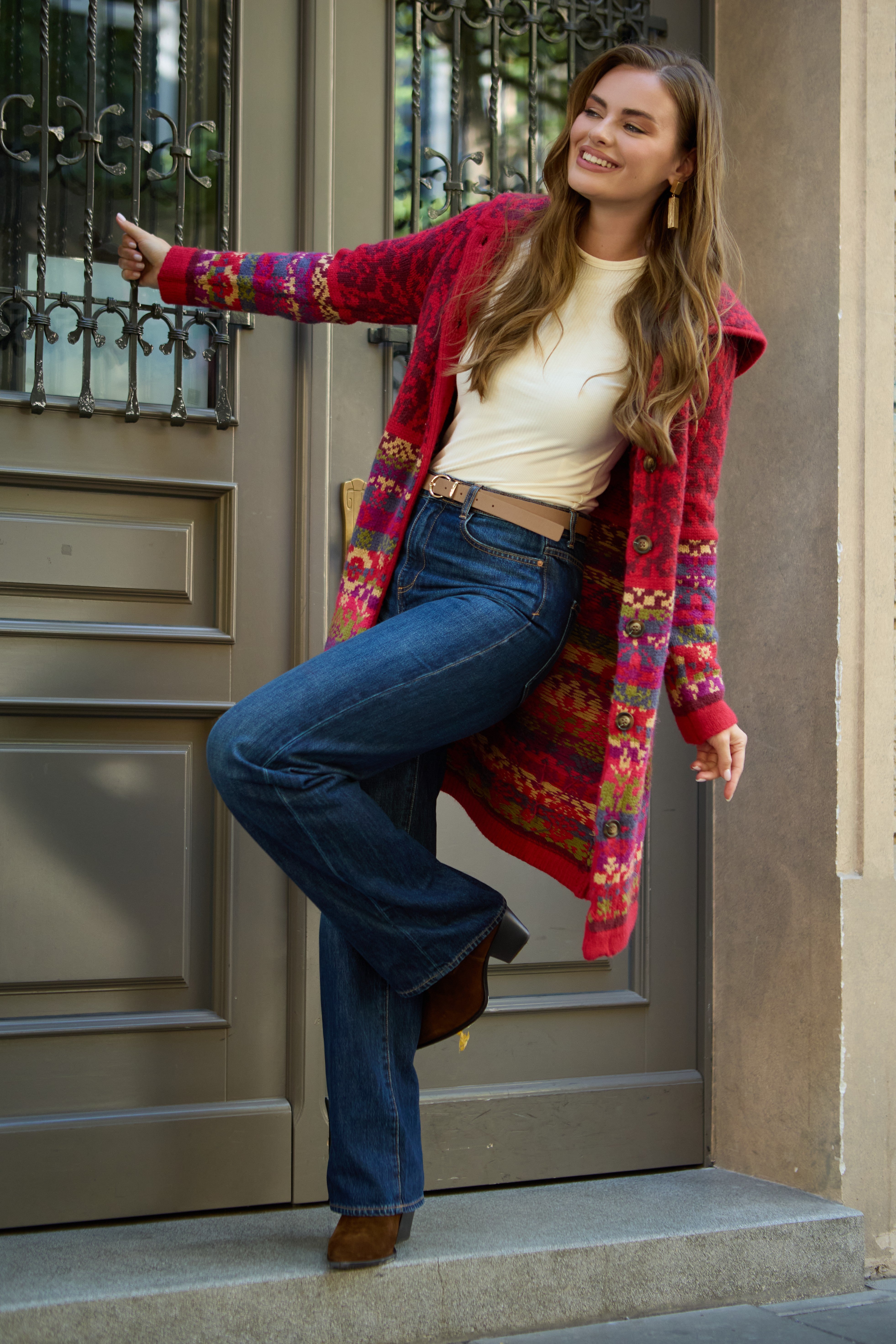 Fair Isle Nordic Long Cardigan – SAACHI