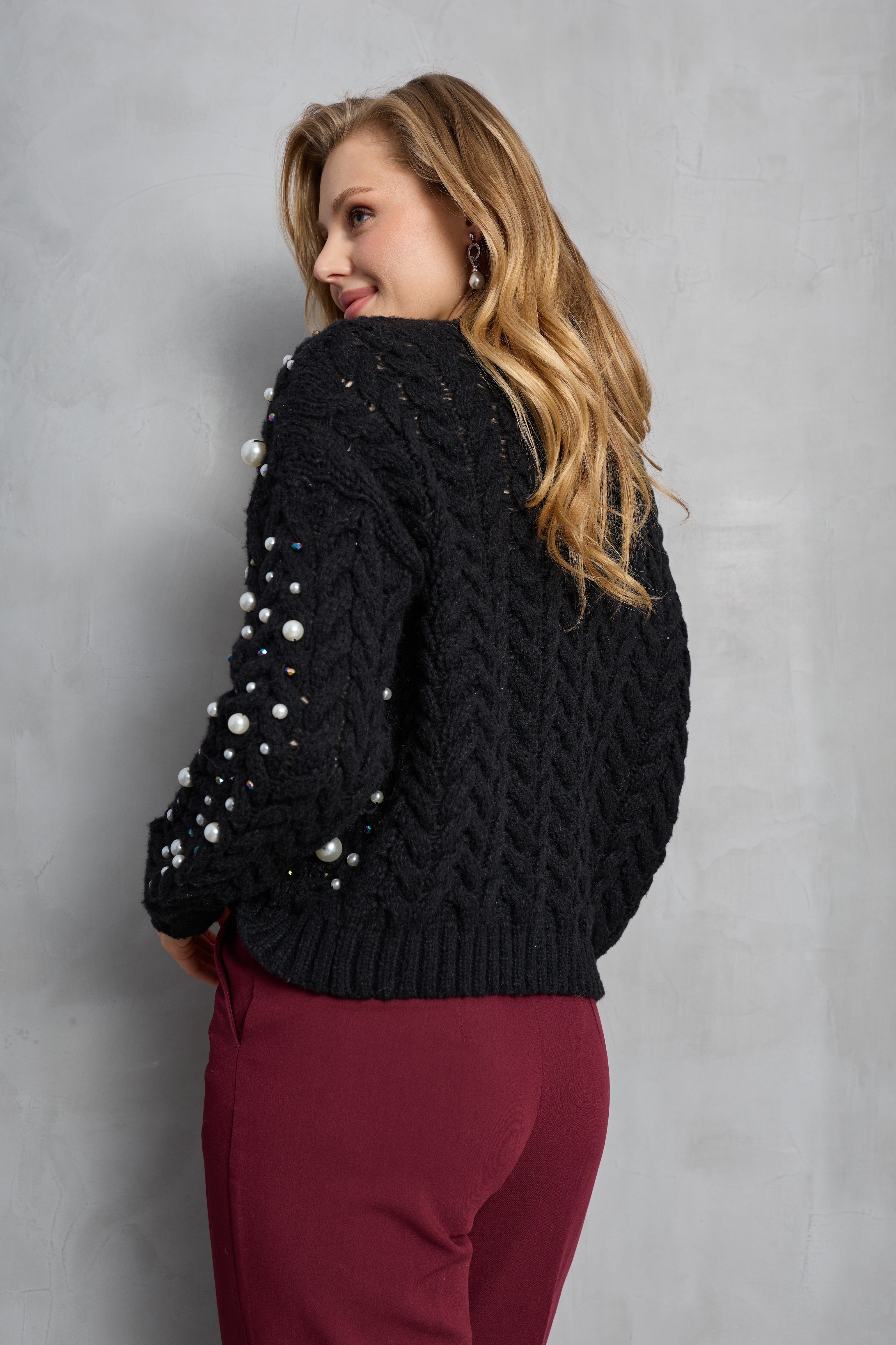 Holiday Cardigan Pearl Knit – SAACHI