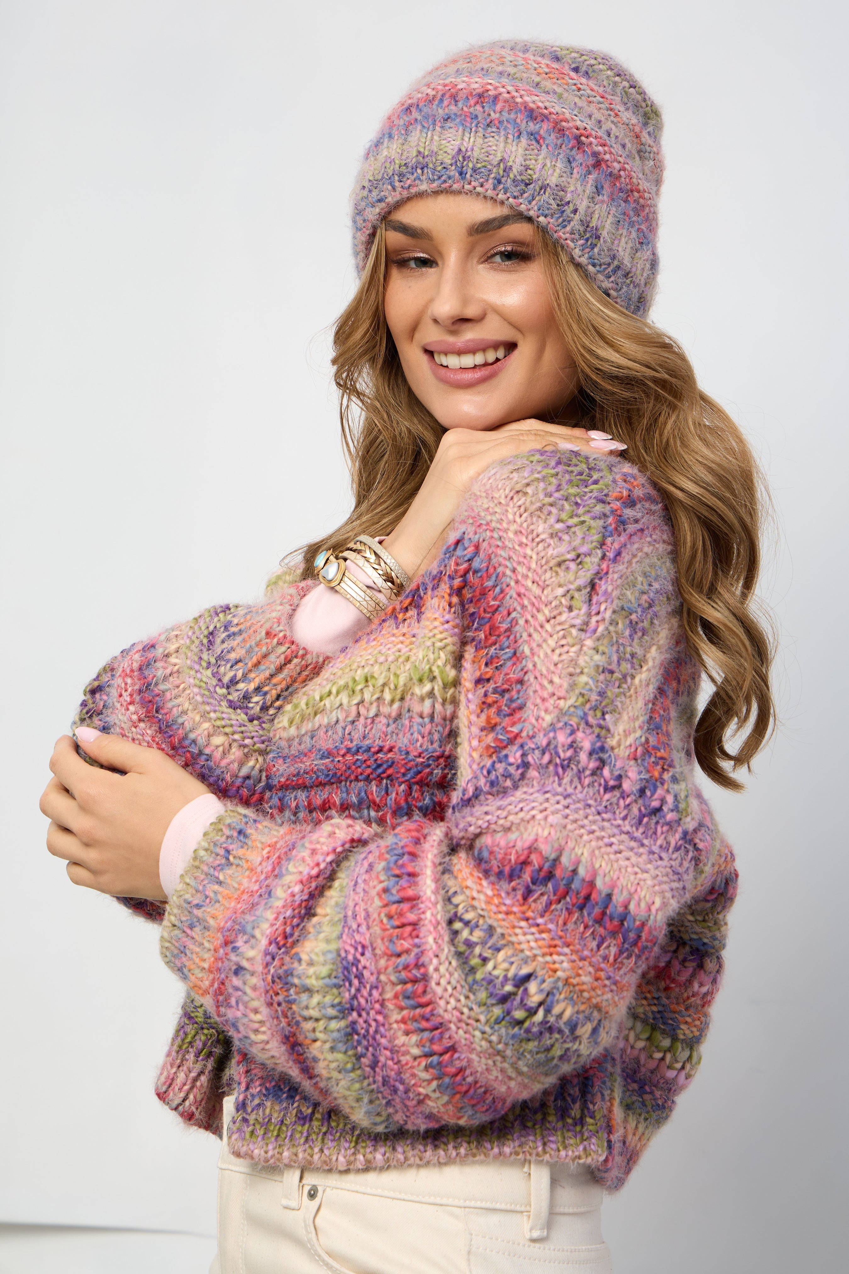 Multicolored Knit Beanie – SAACHI
