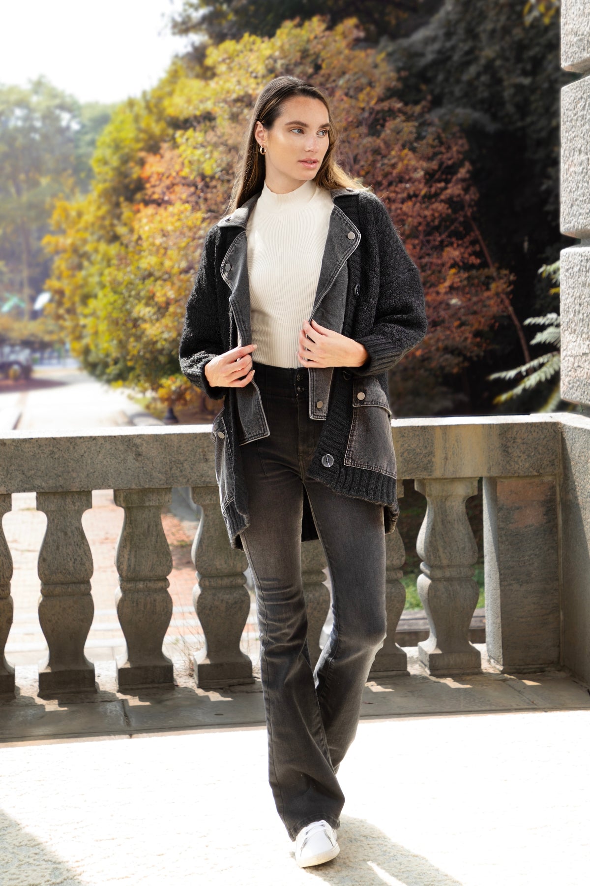 Denim Knit Cardigan – SAACHI