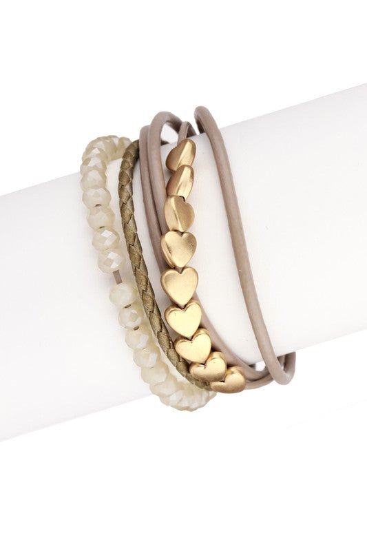 Saashi Copper Gold Color Ball Charm Bracelet Black Thread Braid Bracelets
