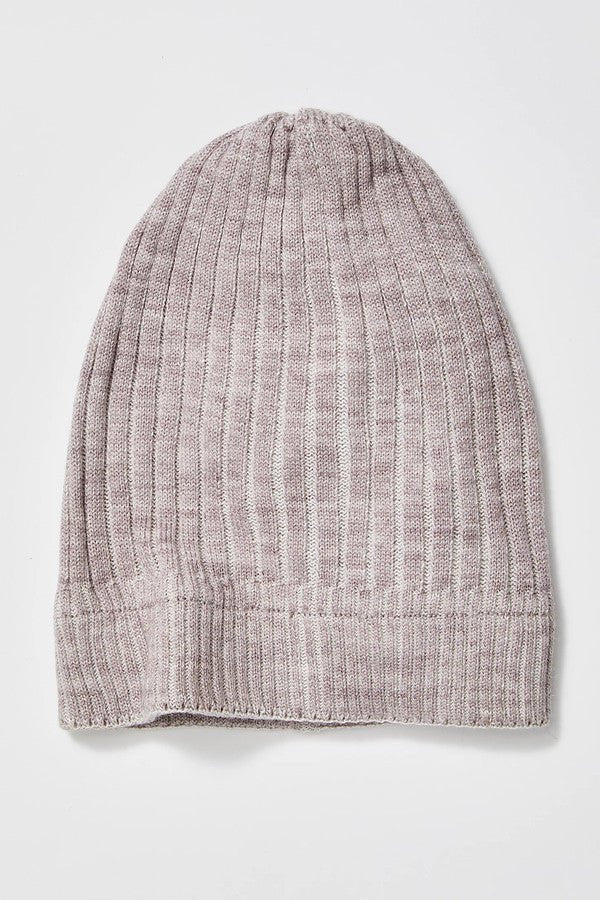 Slouchy Ribbed Cuffed Beanie Old Lace