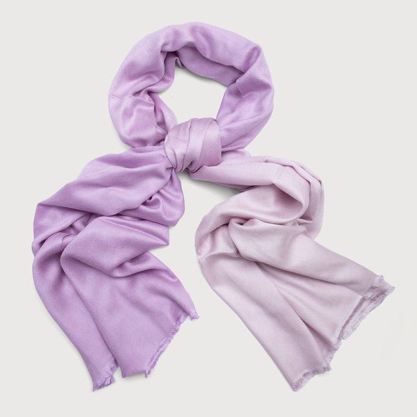 Cashmere Silk Ombre Scarf Pink Ombre