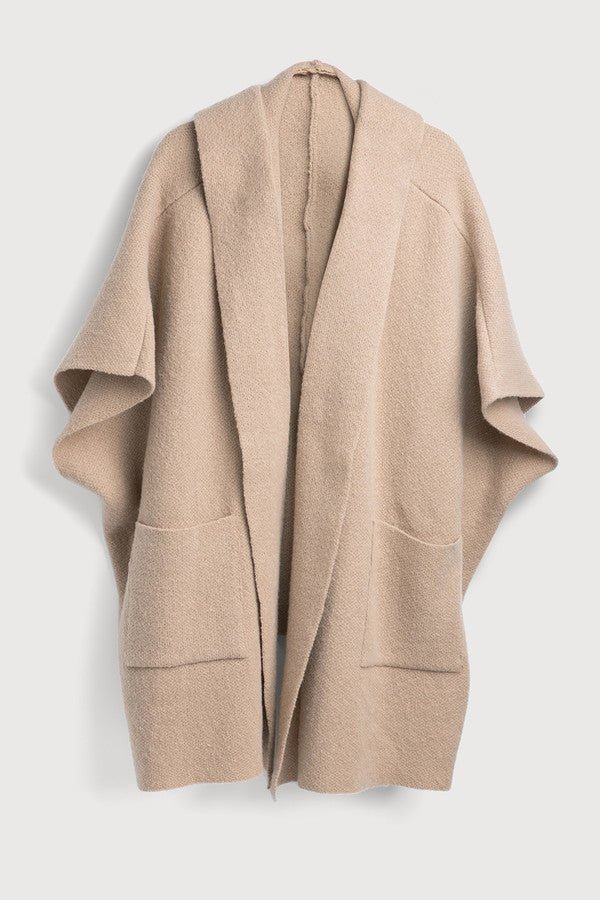 Oversized Hooded Kimono Blanche Dalmond