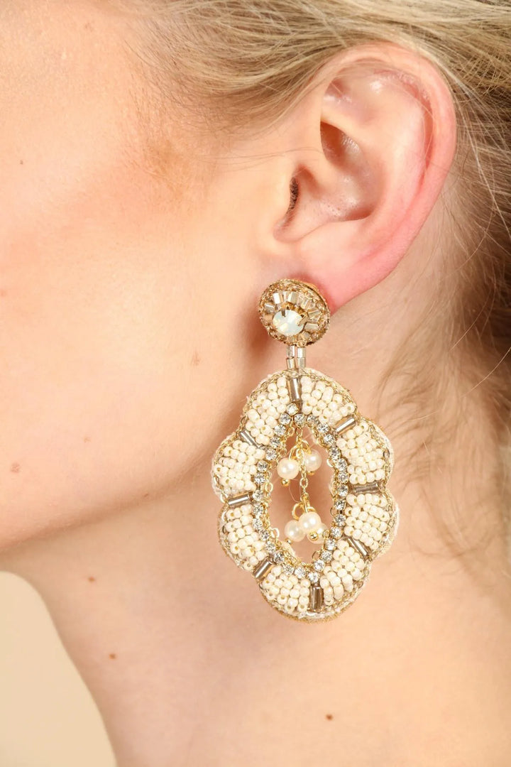 Rococo Beaded Statement Earring Gold