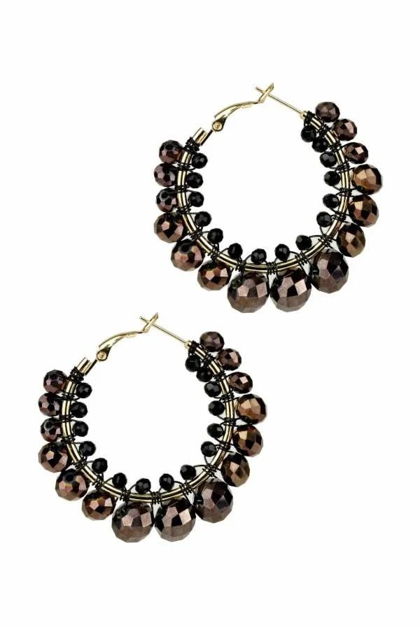 Multi Beaded Hoop Earrings – SAACHI