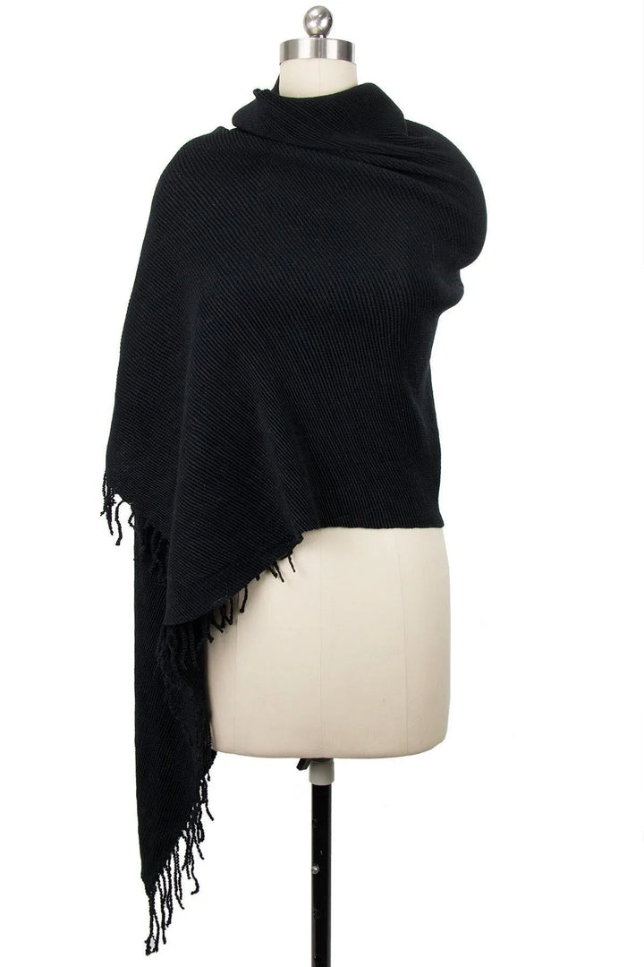 Bias Solid Scarf Black