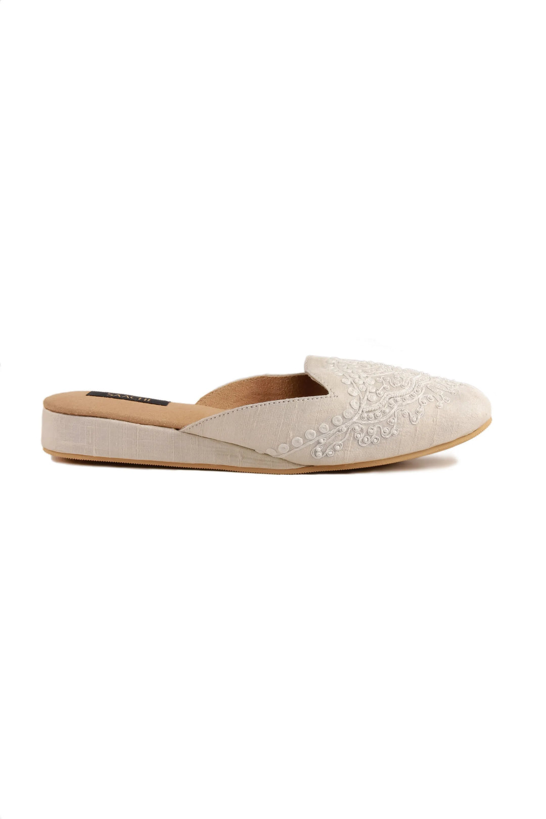 Third Eye Embroidered Mule Ivory