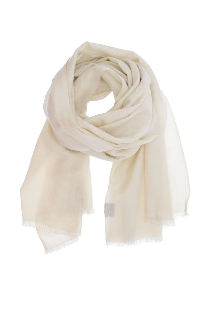 Cashmere Silk Scarf - SAACHI - Ivory - Scarf