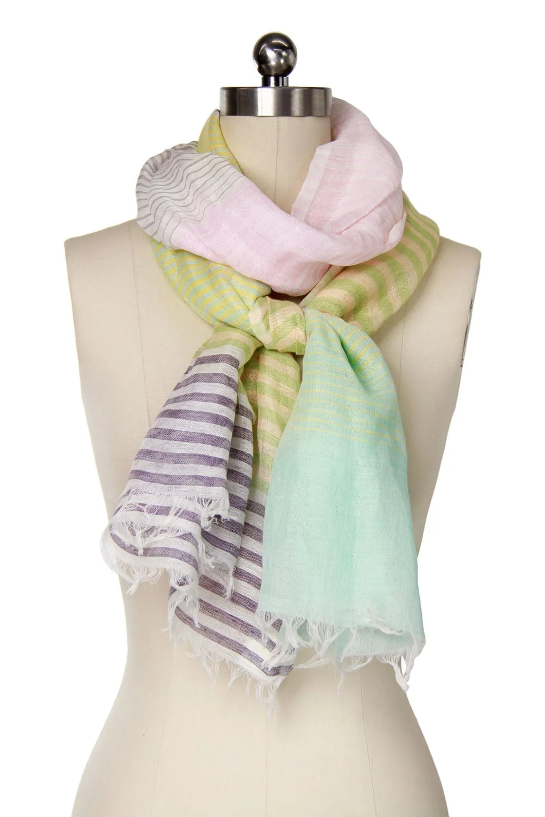 Zebra Spring Multi Stripe Scarf Light Multi