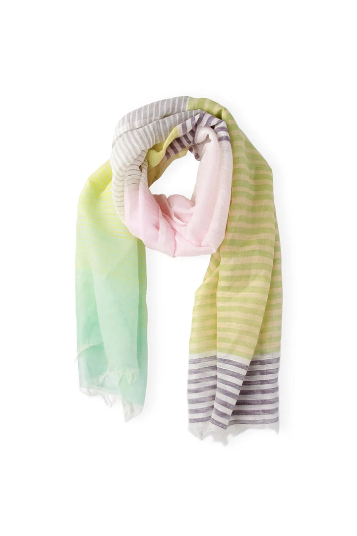 Zebra Spring Multi Stripe Scarf Light Multi