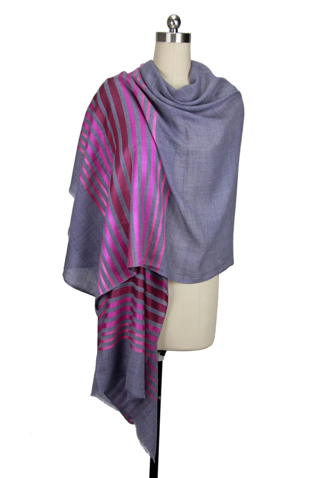 Metallic Striped Scarf Light Slate Gray