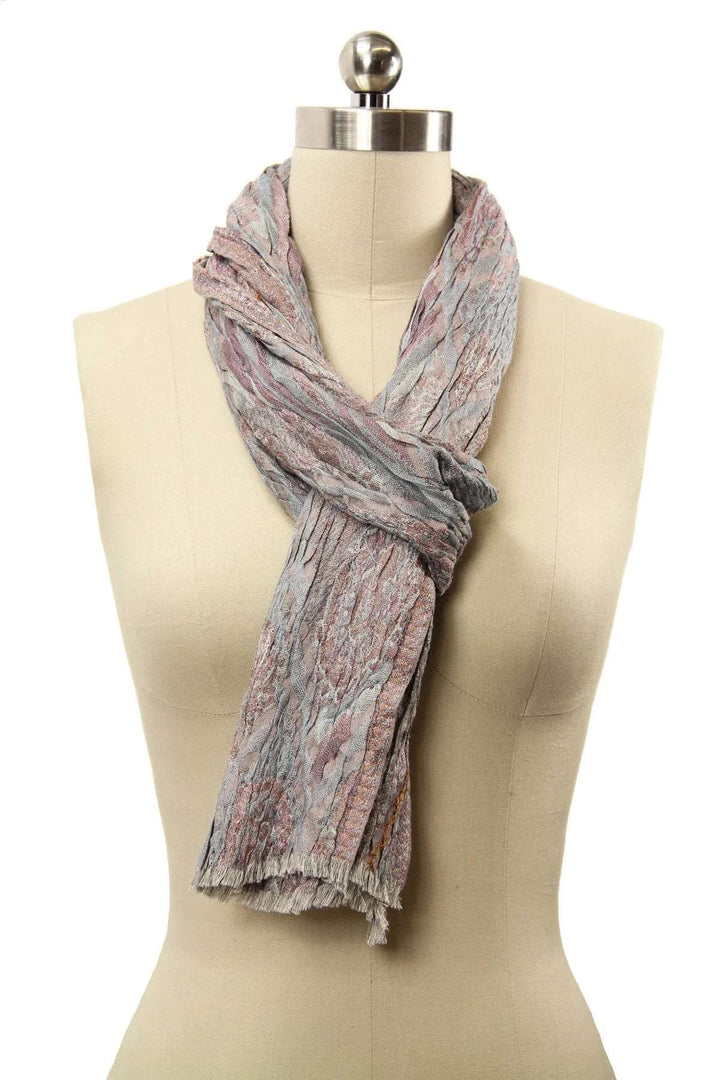 Abstract Pleated Scarf Gainsboro